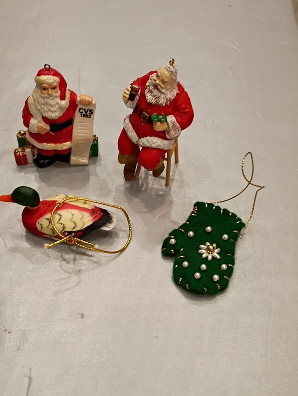 Coca Cola Red and Green Christmas Ornament Set